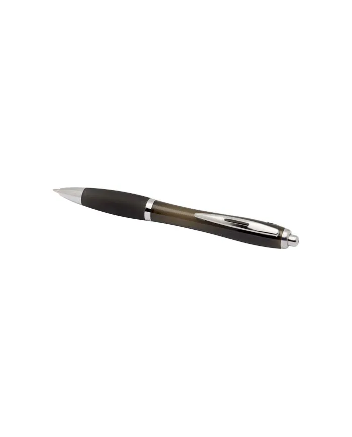 Penna a sfera in plastica riciclata certificata RCS con fusto e impugnatura colorati (inchiostro blu) Nash - cod. P106453