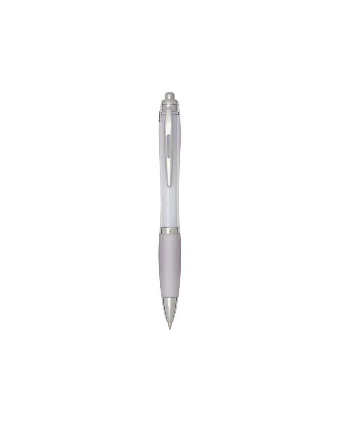 Penna a sfera in plastica riciclata certificata RCS con fusto e impugnatura colorati (inchiostro blu) Nash - cod. P106453