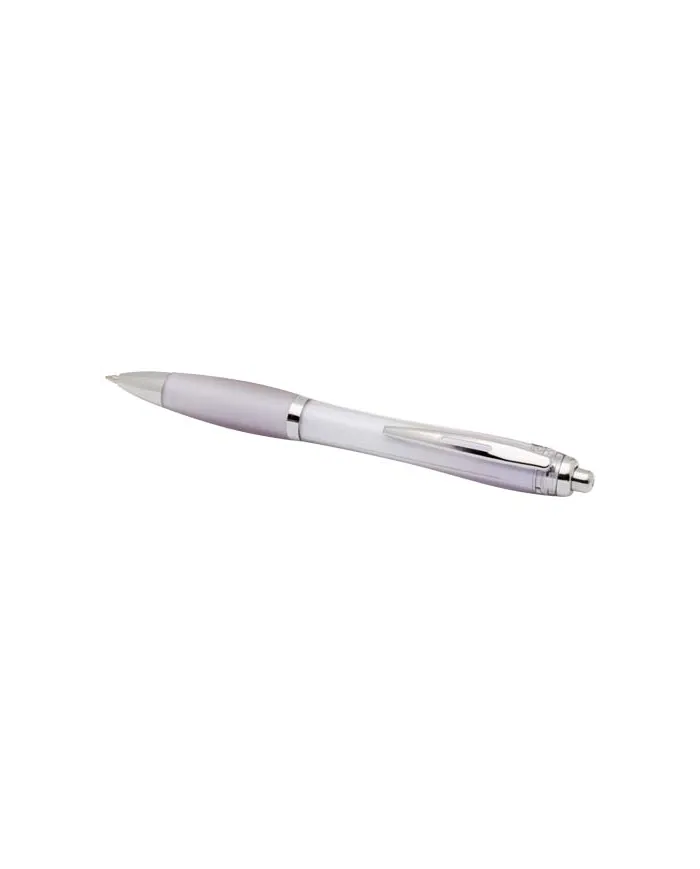 Penna a sfera in plastica riciclata certificata RCS con fusto e impugnatura colorati (inchiostro blu) Nash - cod. P106453