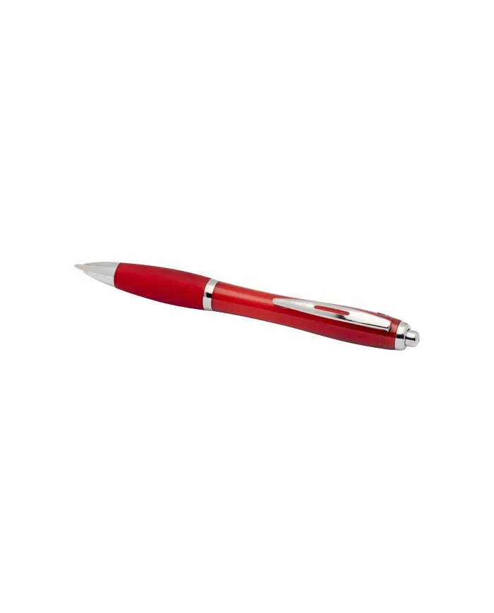 Penna a sfera in plastica riciclata certificata RCS con fusto e impugnatura colorati (inchiostro blu) Nash - cod. P106453