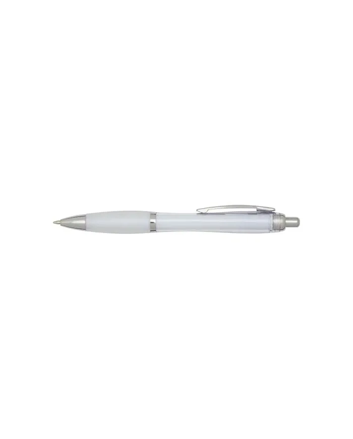 Penna a sfera in plastica riciclata certificata RCS con fusto e impugnatura colorati (inchiostro blu) Nash - cod. P106453