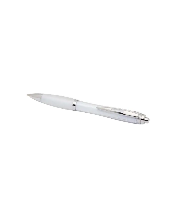 Penna a sfera in plastica riciclata certificata RCS con fusto e impugnatura colorati (inchiostro blu) Nash - cod. P106453