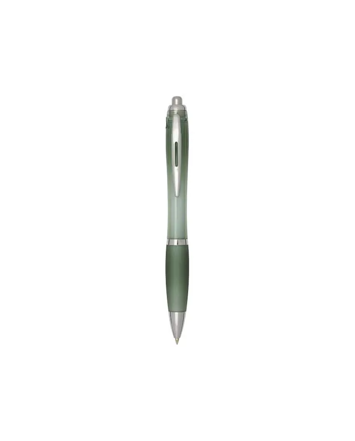 Penna a sfera in plastica riciclata certificata RCS con fusto e impugnatura colorati (inchiostro blu) Nash - cod. P106453