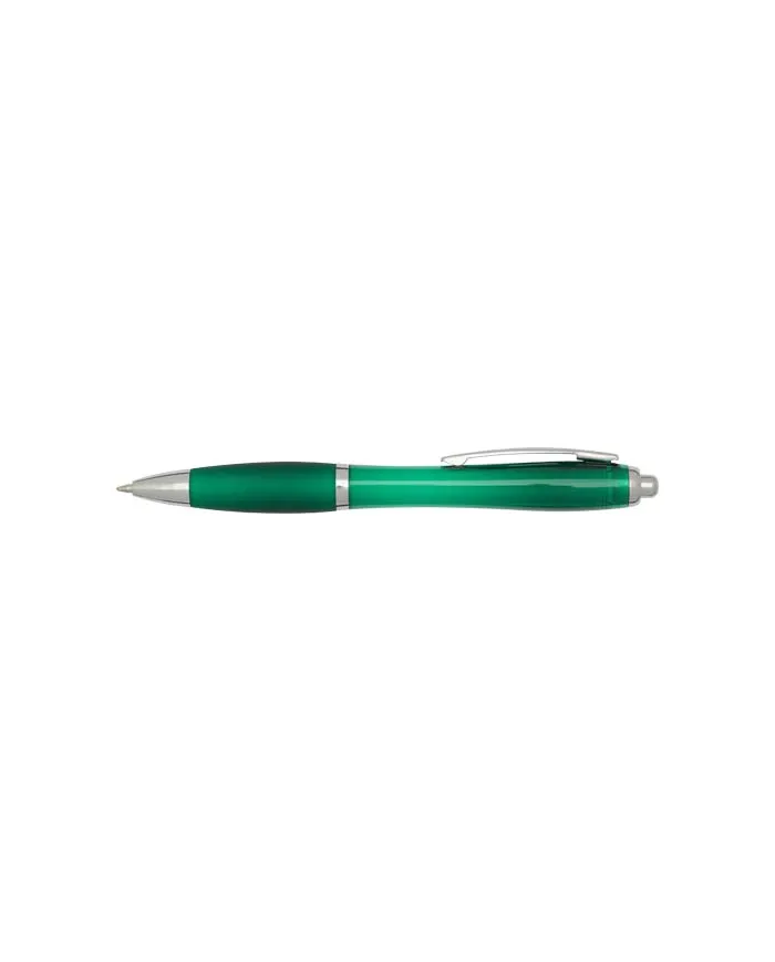 Penna a sfera in plastica riciclata certificata RCS con fusto e impugnatura colorati (inchiostro blu) Nash - cod. P106453