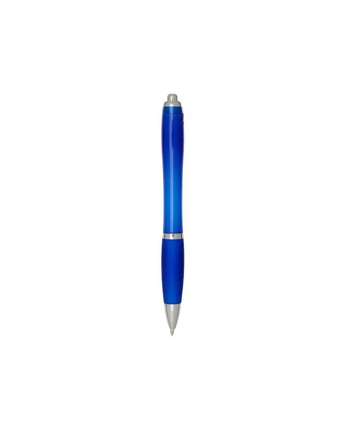 Penna a sfera in plastica riciclata certificata RCS con fusto e impugnatura colorati (inchiostro nero) Nash - cod. P106454