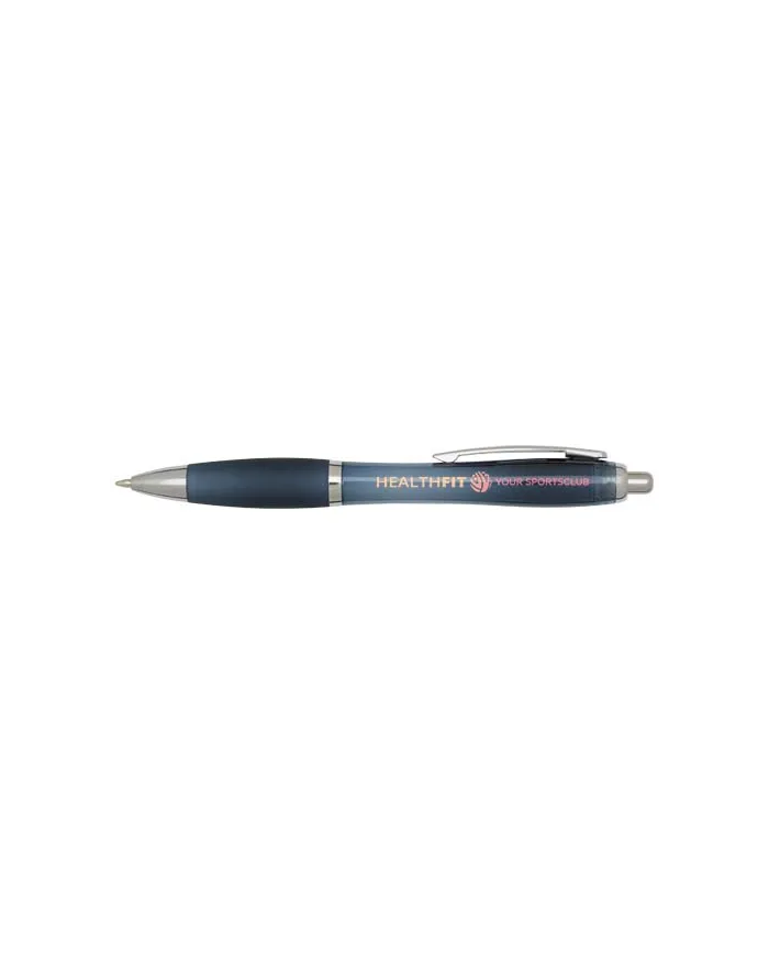 Penna a sfera in plastica riciclata certificata RCS con fusto e impugnatura colorati (inchiostro nero) Nash - cod. P106454