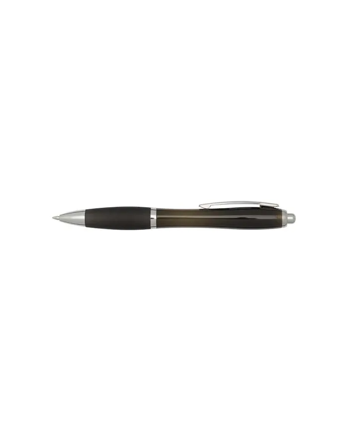 Penna a sfera in plastica riciclata certificata RCS con fusto e impugnatura colorati (inchiostro nero) Nash - cod. P106454