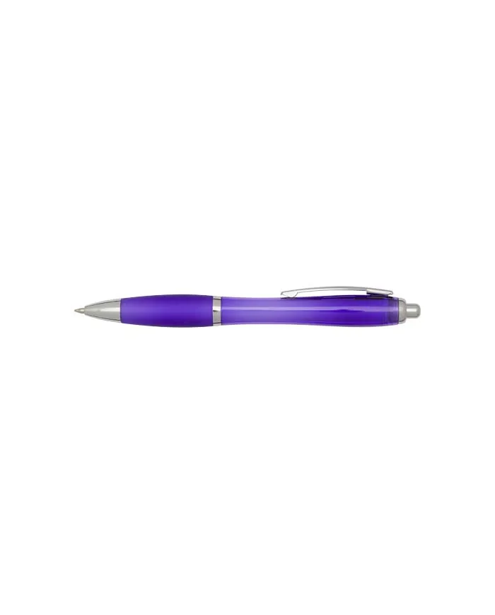 Penna a sfera in plastica riciclata certificata RCS con fusto e impugnatura colorati (inchiostro nero) Nash - cod. P106454