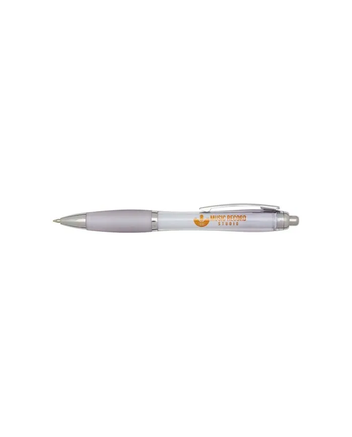 Penna a sfera in plastica riciclata certificata RCS con fusto e impugnatura colorati (inchiostro nero) Nash - cod. P106454