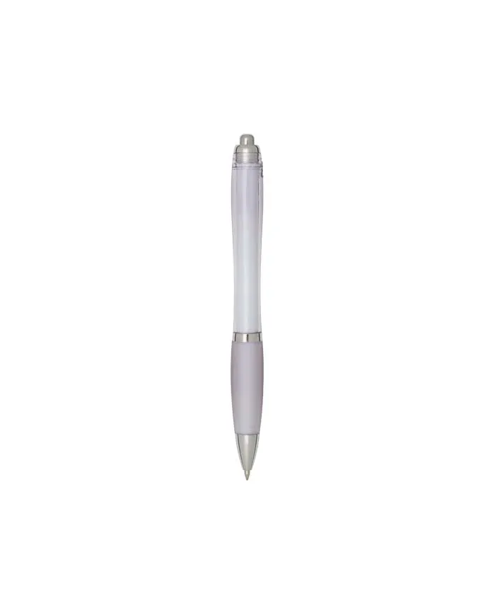 Penna a sfera in plastica riciclata certificata RCS con fusto e impugnatura colorati (inchiostro nero) Nash - cod. P106454