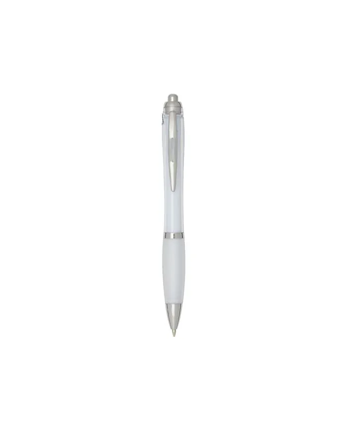 Penna a sfera in plastica riciclata certificata RCS con fusto e impugnatura colorati (inchiostro nero) Nash - cod. P106454