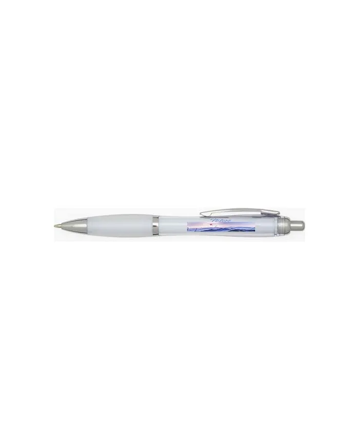 Penna a sfera in plastica riciclata certificata RCS con fusto e impugnatura colorati (inchiostro nero) Nash - cod. P106454