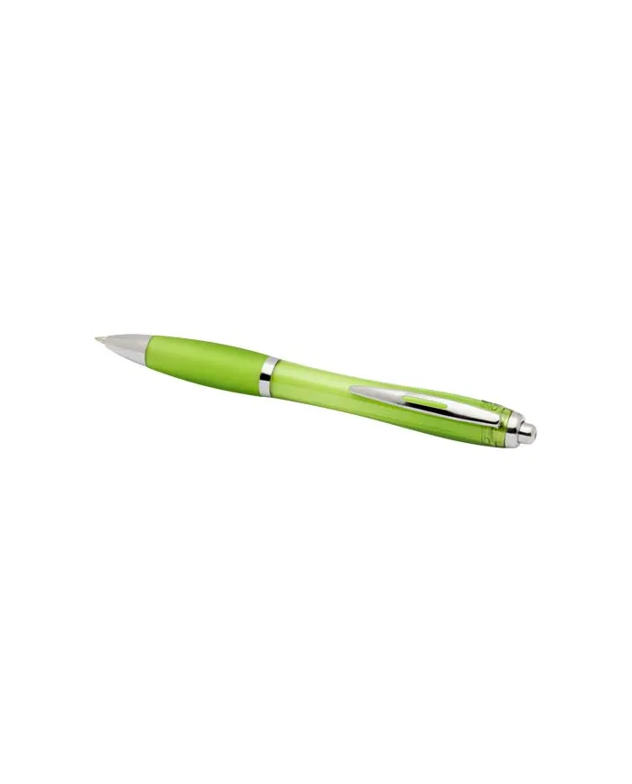 Penna a sfera in plastica riciclata certificata RCS con fusto e impugnatura colorati (inchiostro nero) Nash - cod. P106454
