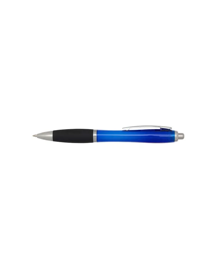 Penna a sfera in plastica riciclata certificata RCS con fusto colorato e impugnatura di colore nero (inchiostro n - cod. P106448