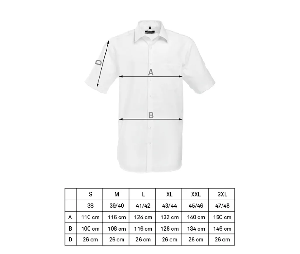 Camicia a maniche corte con taschino da personalizzare - FA-6674