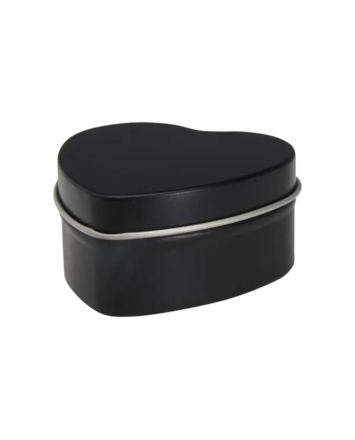 Candela in scatola di latta a forma di cuore all'aroma di vaniglia Blissful - cod. P126353