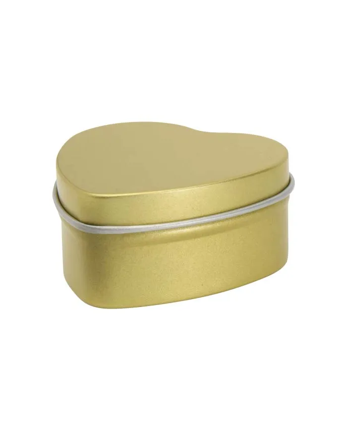 Candela in scatola di latta a forma di cuore all'aroma di vaniglia Blissful - cod. P126353