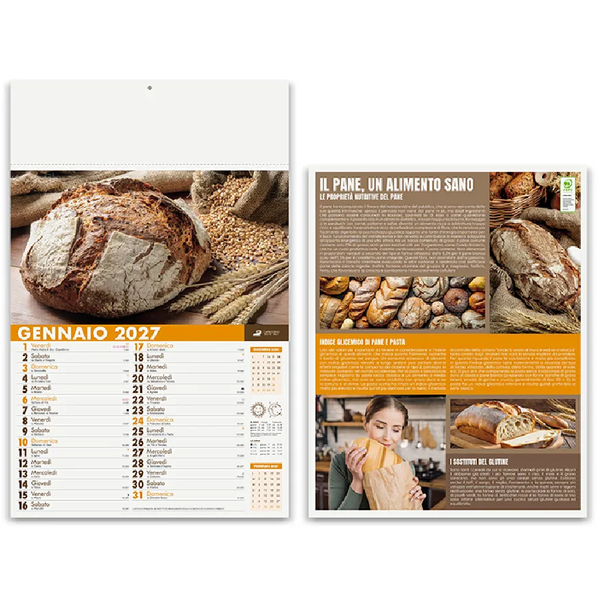 Calendari personalizzati pane e pasta - cod. PA138