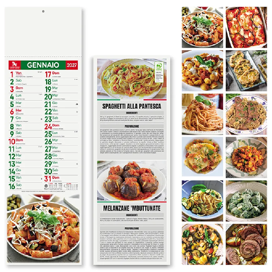 Calendari Silhouette personalizzati per Gastronomia - cod. PA187