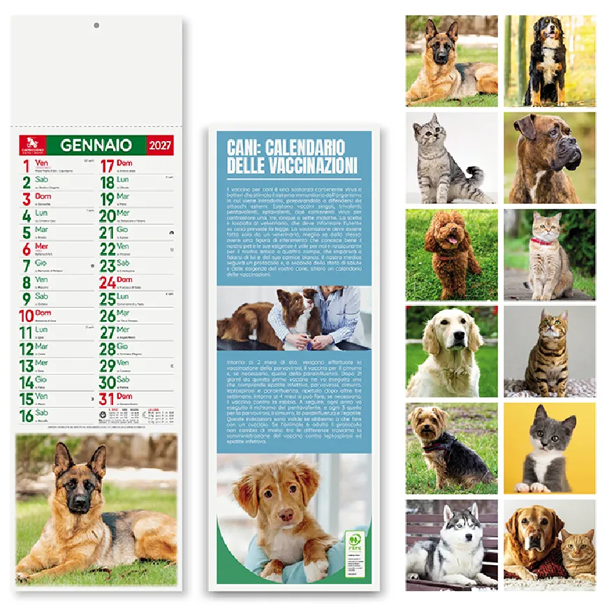 Calendari Silhouette personalizzati "Cani e gatti" - cod. PA191