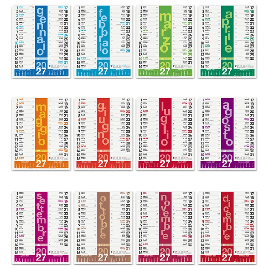 Calendari Olandesi personalizzabili "Colors" - cod. PA430