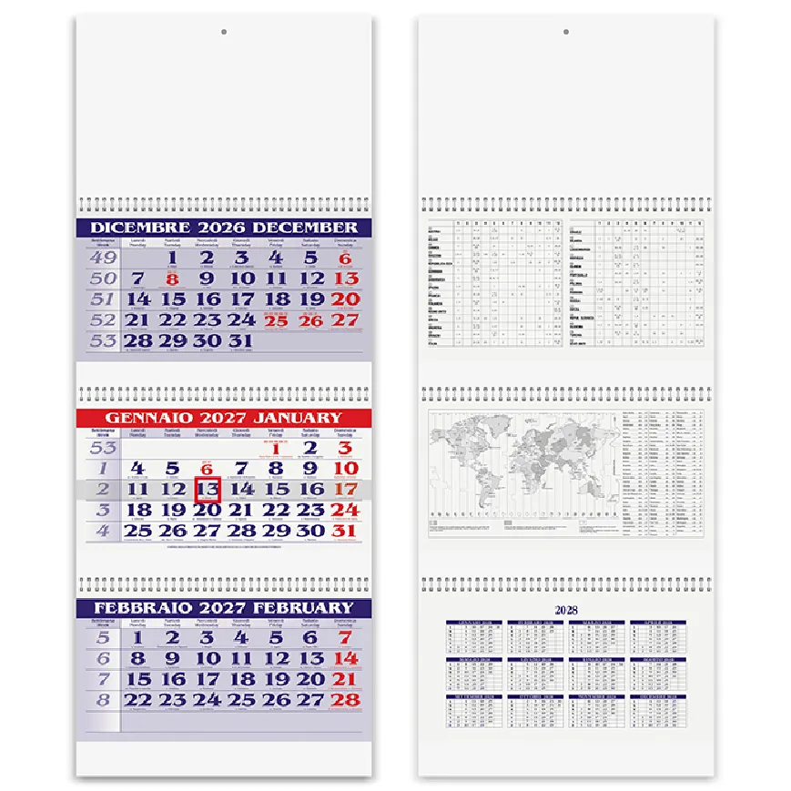 Calendario trittico personalizzato - cod. PA510