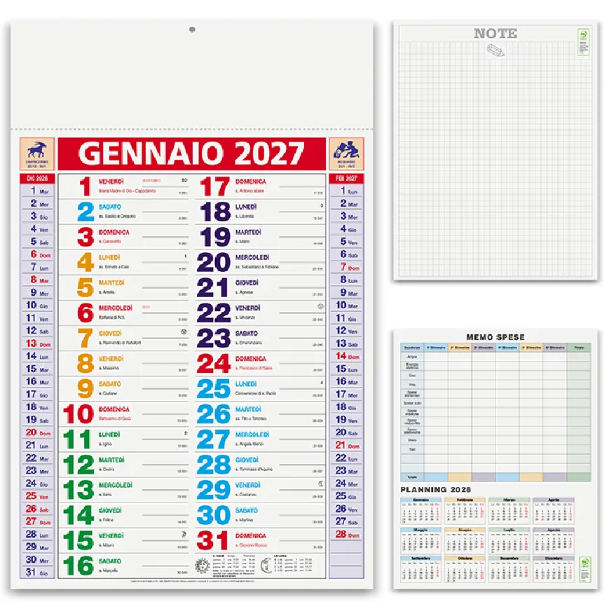 Calendario Olandese multicolor - cod. PA600