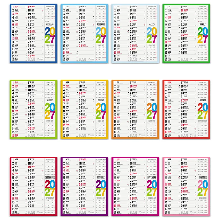 Calendario Olandese personalizzato con scritte - cod. PA614