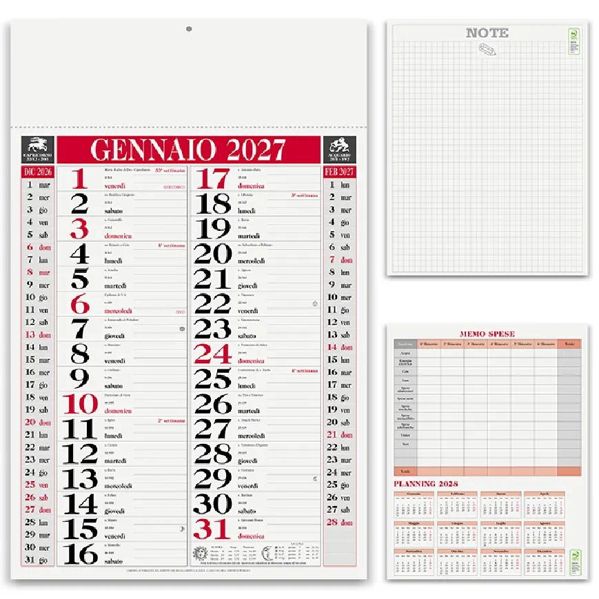 Calendario olandese Classico da personalizzare - cod. PA640