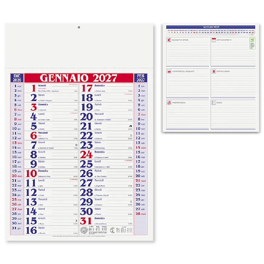 Calendario Olandese mensile - cod. PA650