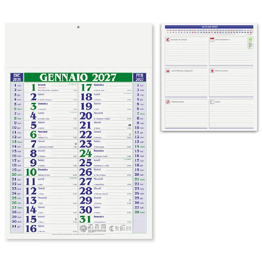 Calendario Olandese mensile - cod. PA650