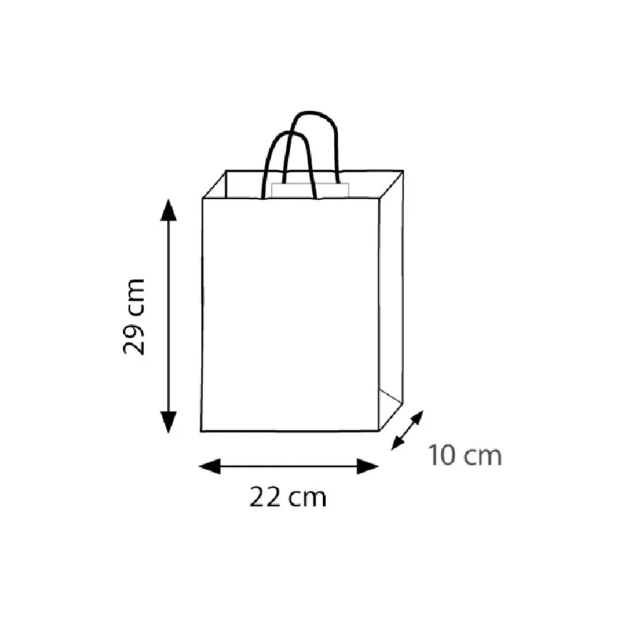 Shopper bianca f.to 22x29x10 cm. - cod. PG069