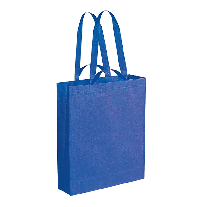 Borsa in TNT con soffietto da serigrafare f.to 40x50x10 cm. - cod. PG152