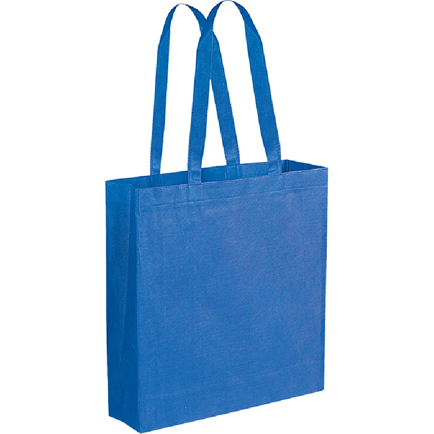 Borsa in TNT con soffietto con logo f.to 38x42x10 cm. - cod. PG156