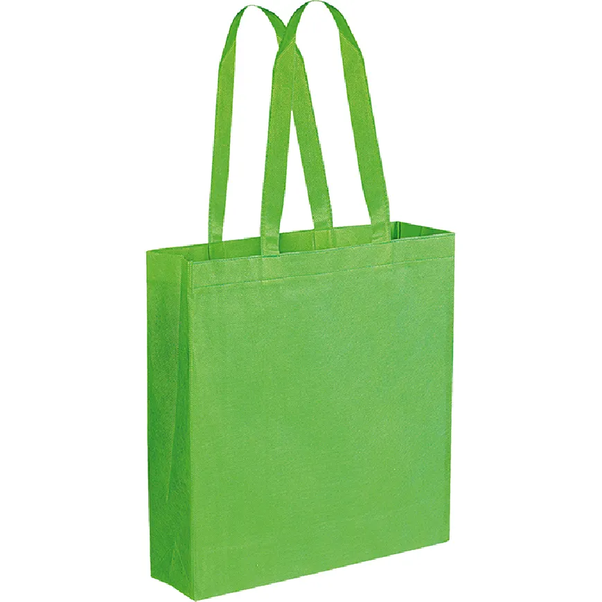 Borsa in TNT con soffietto con logo f.to 38x42x10 cm. - cod. PG156