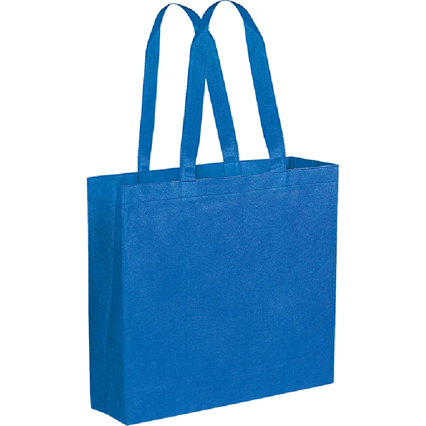 Borsa in TNT con soffietto da stampare f.to 38x34x10 cm. - cod. PG166