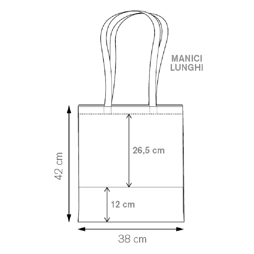 Borsa shopping in cotone e juta f.to 38x42 cm. - cod. PG244