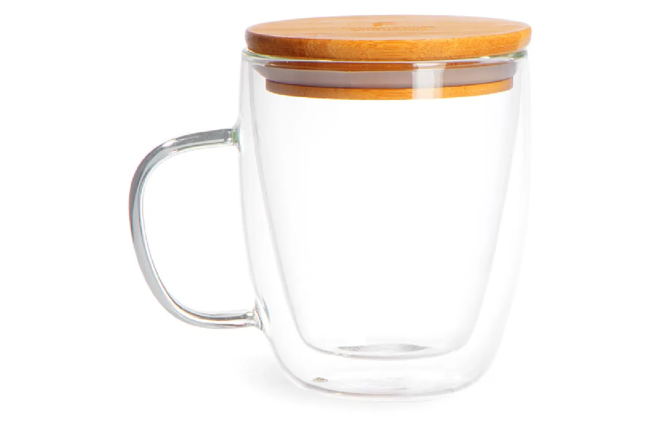 Bicchieri termici con coperchio di bambù - FA-7980