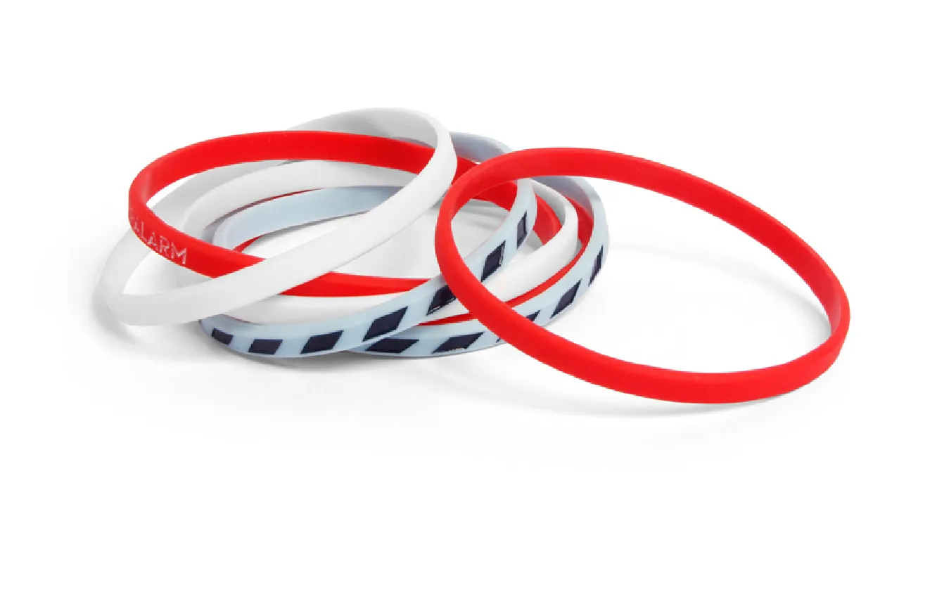 Braccialetti in silicone sottili con logo - FA-14279
