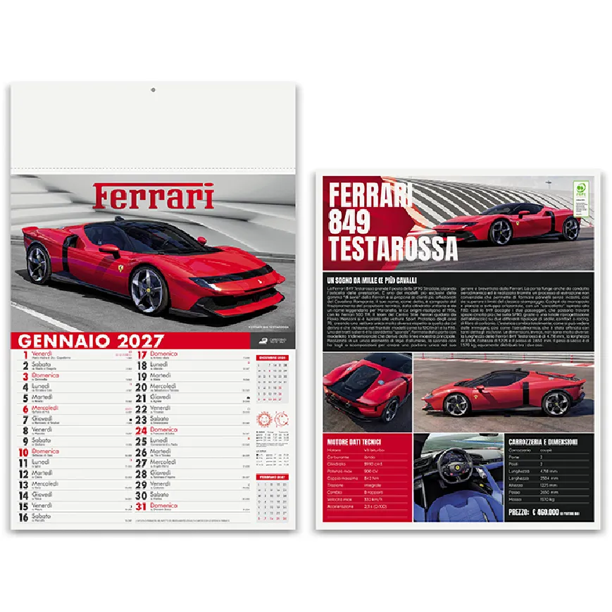 Calendari personalizzati Auto sportive - cod. PA162