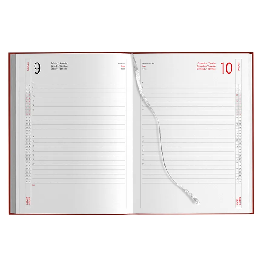 Agende personalizzate giornaliere con copertina gommata - cod. PB510