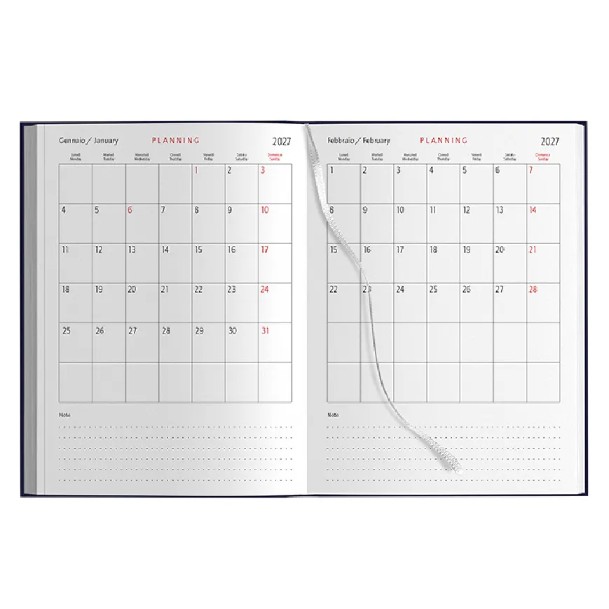 Agende giornaliere personalizzate con Segnapagine - cod. PB512
