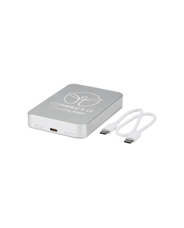 Power bank magnetico da 10.000 mAh in alluminio riciclato RCS Avis - cod. P124445