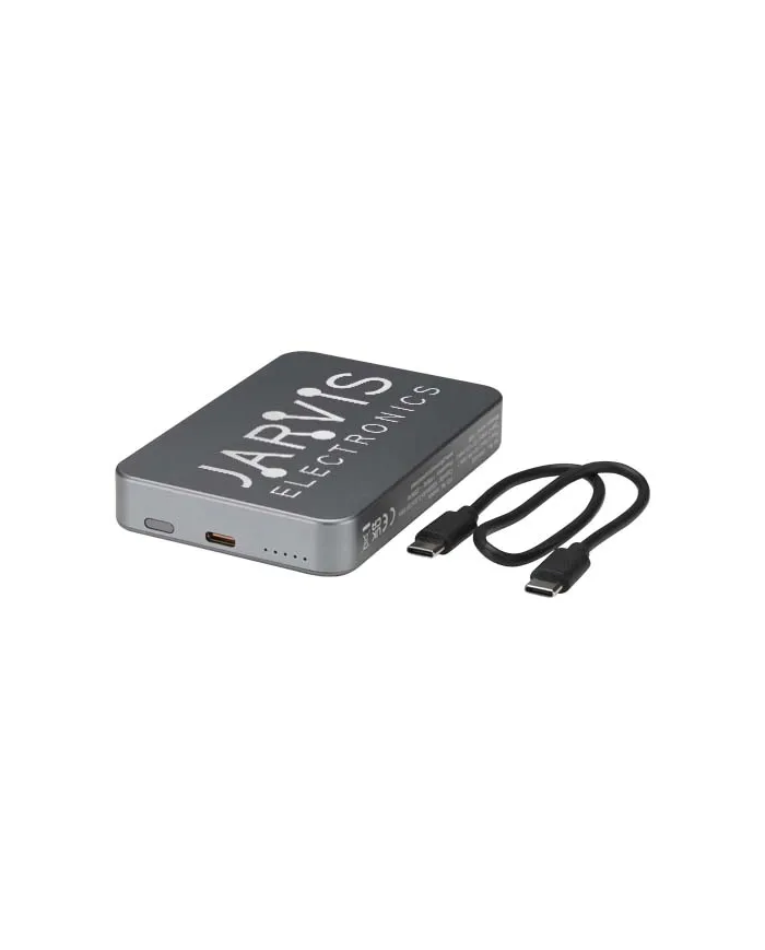 Power bank magnetico da 10.000 mAh in alluminio riciclato RCS Avis - cod. P124445
