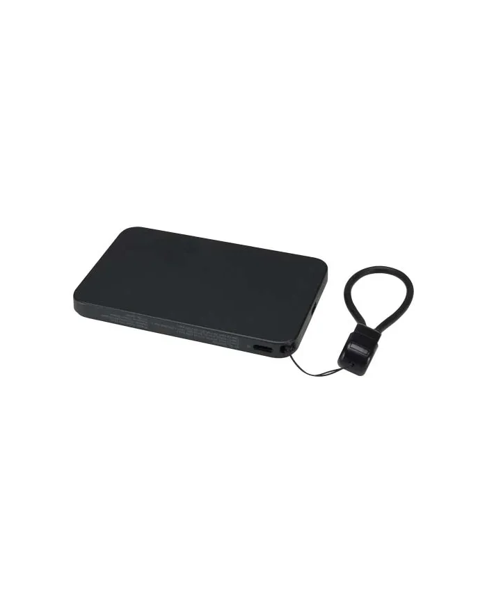 Power bank magnetico da 5000 mAh in plastica riciclata con lanyard SMART - cod. P124529