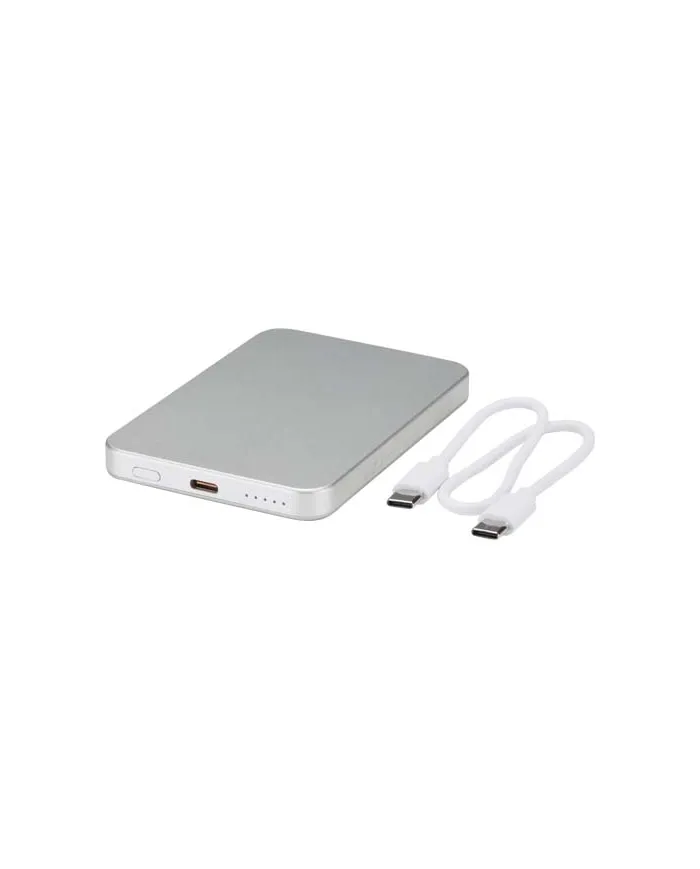 Power bank magnetico da 5000 mAh in alluminio riciclato RCS Avis - cod. P124443