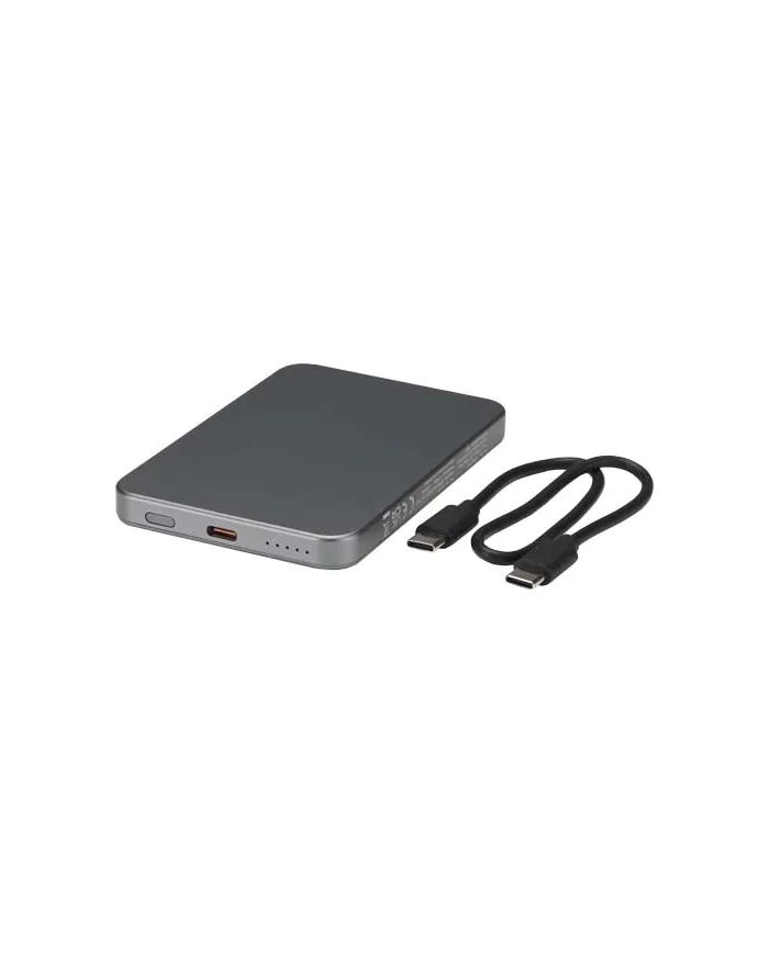 Power bank magnetico da 5000 mAh in alluminio riciclato RCS Avis - cod. P124443
