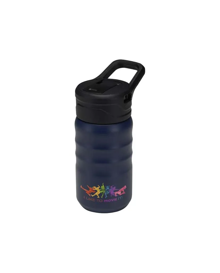 Borraccia sportiva in acciaio a doppia parete con cannuccia ribaltabile da 350 ml - cod. P100952