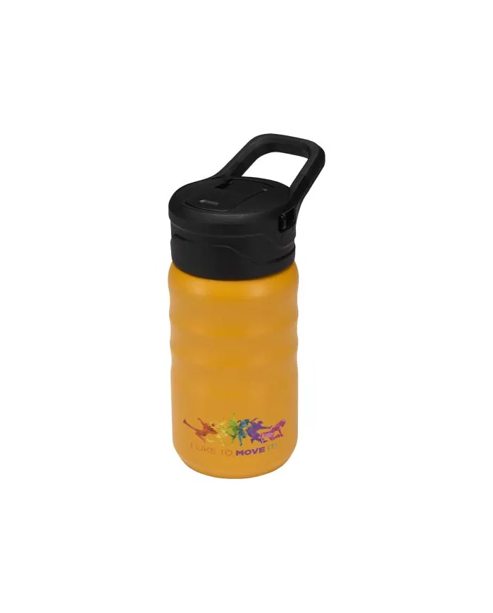 Borraccia sportiva in acciaio a doppia parete con cannuccia ribaltabile da 350 ml - cod. P100952