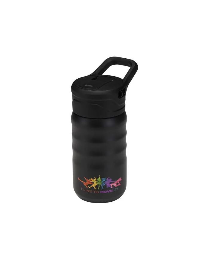 Borraccia sportiva in acciaio a doppia parete con cannuccia ribaltabile da 350 ml - cod. P100952